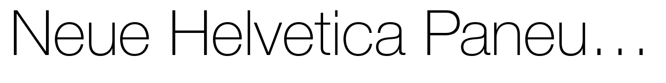 Neue Helvetica Paneuropean 35 Thin
